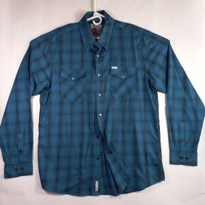 Dixxon flannel company Large long sleeve 1962 bamboo l dixon blue shirt for men